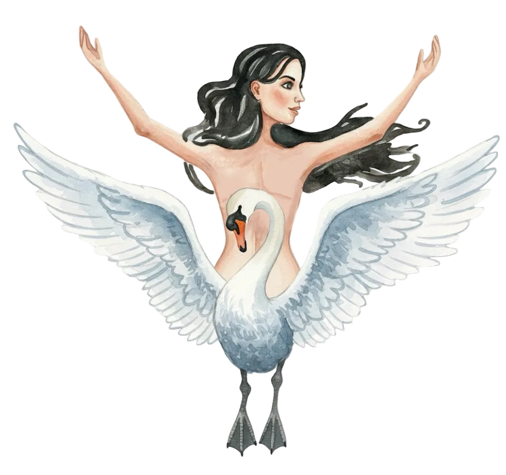 Swan princess watercolor