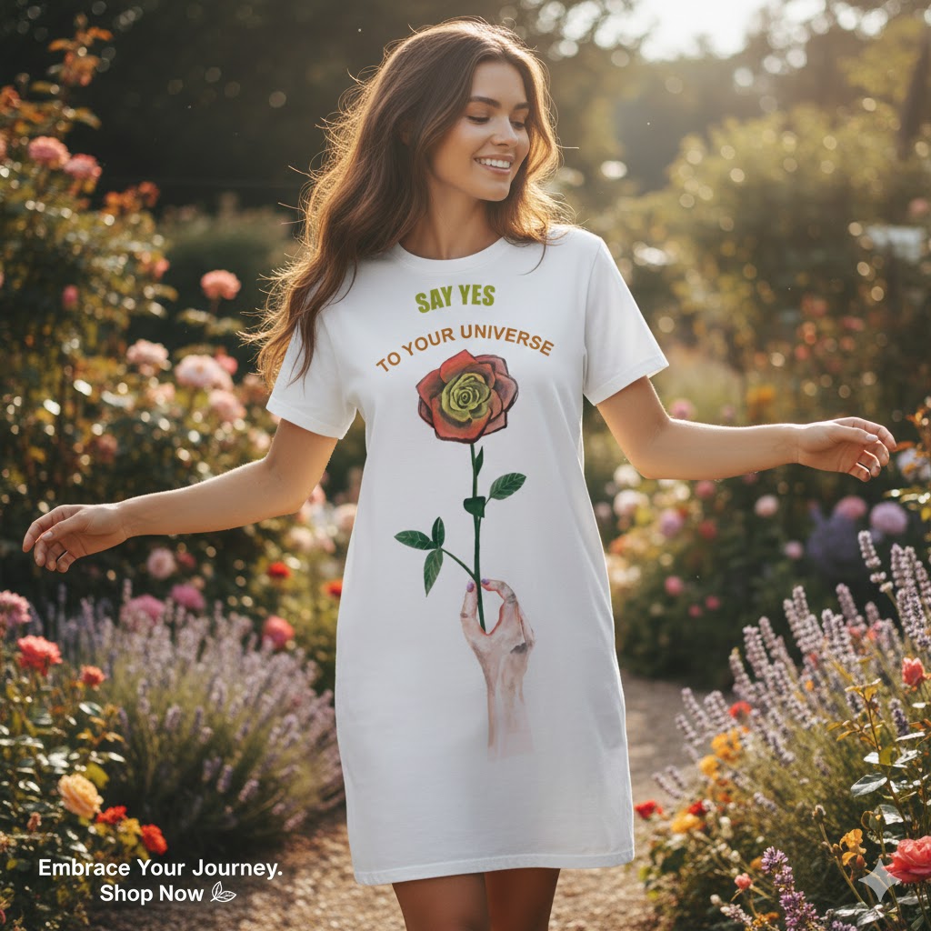 Rose Graphic T-Shirt Dress - Special Edition